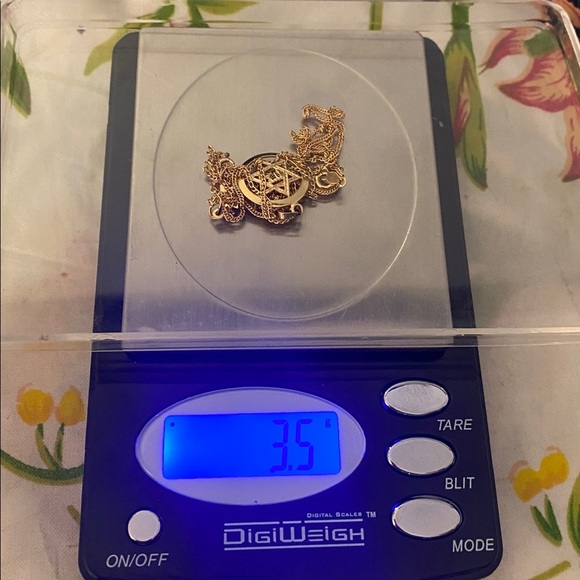 14K Yellow Gold Star Of David Pendant set Necklace - Picture 9 of 9